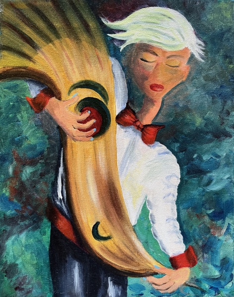 My Mandolin, Acrylic, 11x14