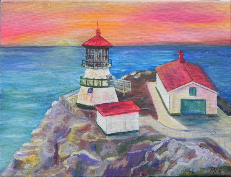 Pt Reyes, CA, Acrylic, 8x10